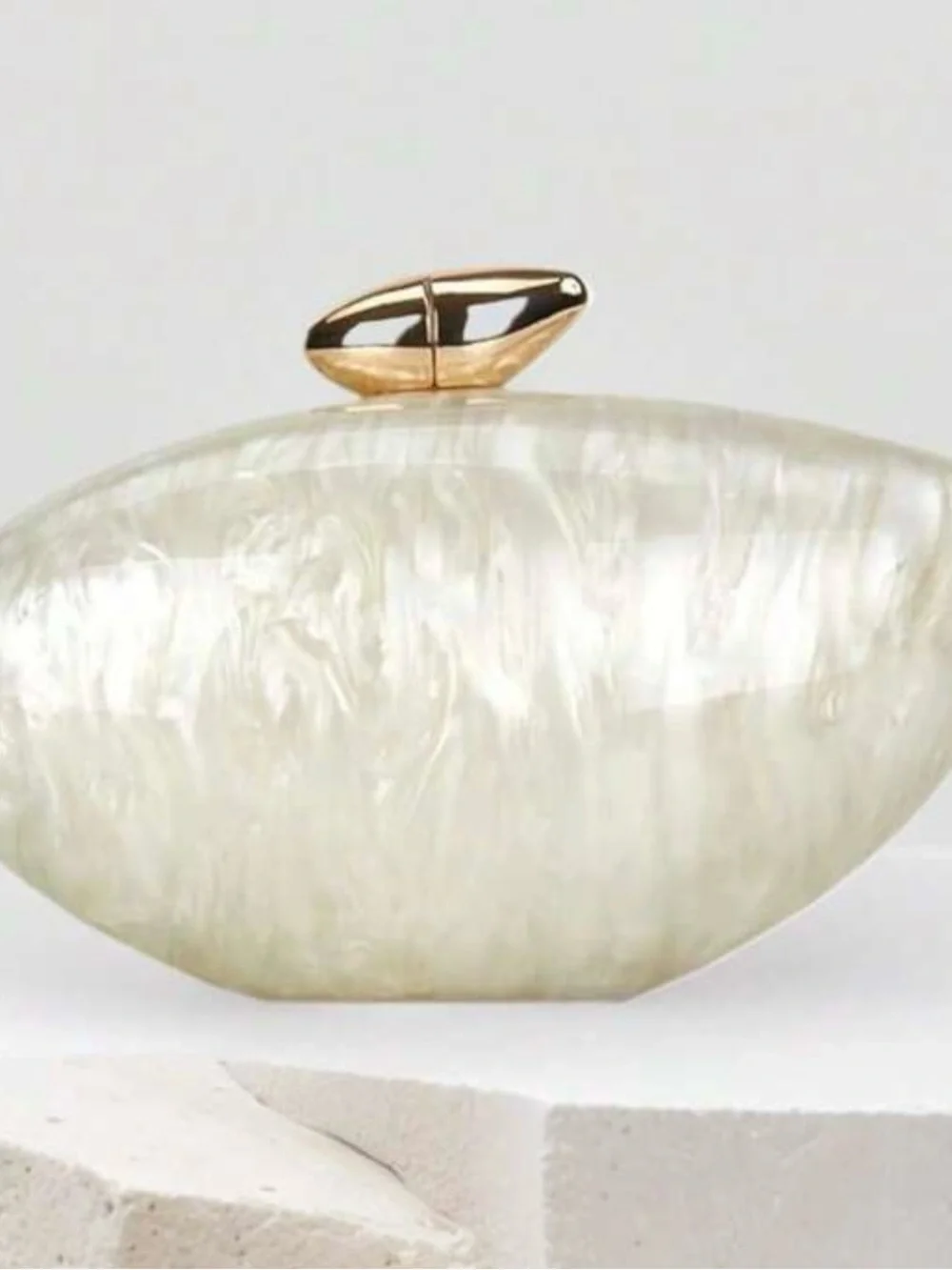 NWT Pearlescent Marbled Evening Clutch with Gold Accent by Urban Expressions